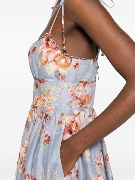 26SS 짐머만 롱 원피스 5826DRS261CFLR Blue - ZIMMERMANN