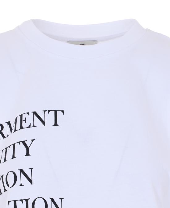 26SS 엘리자베타프랜치 반팔 티셔츠 MA70P61E2 270 White - ELISABETTA FRANCHI