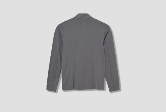 25FW 아크테릭스 긴팔 티셔츠 RHO 메리노 울 지퍼넥 남성용 X000007497 그레이 - ARC`TERYX