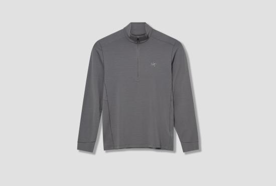 25FW 아크테릭스 긴팔 티셔츠 RHO 메리노 울 지퍼넥 남성용 X000007497 그레이