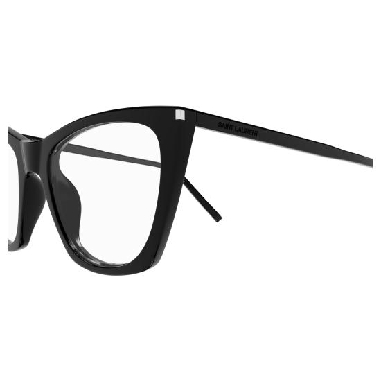 25FW 생로랑 안경 SL 214 KATE THIN OPT 001 BLACK BLACK TRANSPARENT - SAINT LAURENT