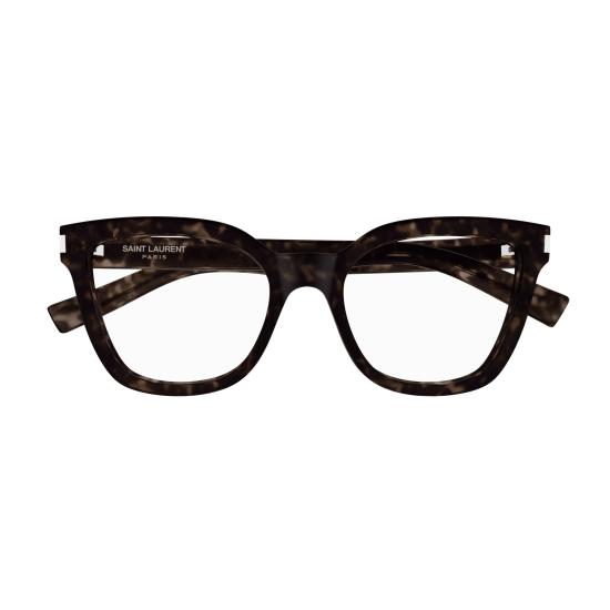 25FW 생로랑 안경 SL 748 002 HAVANA CRYSTAL TRANSPARENT - SAINT LAURENT