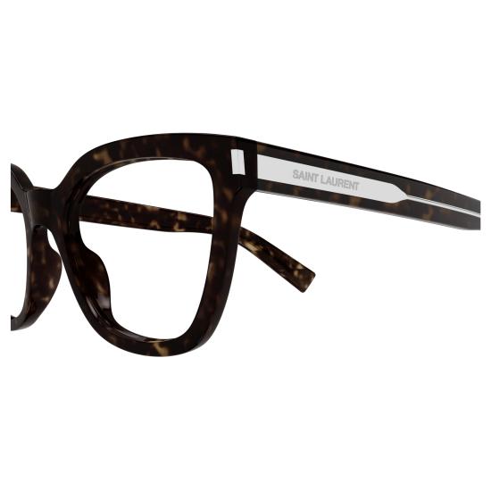 25FW 생로랑 안경 SL 748 002 HAVANA CRYSTAL TRANSPARENT - SAINT LAURENT