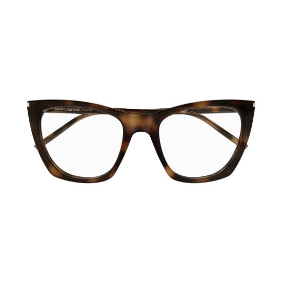 25FW 생로랑 안경 SL 214 KATE THIN OPT 003 HAVANA HAVANA TRANSPARENT - SAINT LAURENT