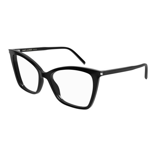 25FW 생로랑 안경 SL 386 001 BLACK BLACK TRANSPARENT