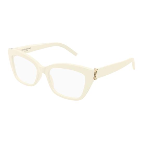 25FW 생로랑 안경 SL M117 005 IVORY IVORY TRANSPARENT - SAINT LAURENT