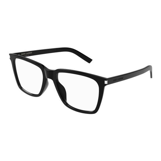 25FW 생로랑 안경 SL 717 SLIM 001 BLACK BLACK TRANSPARENT - SAINT LAURENT