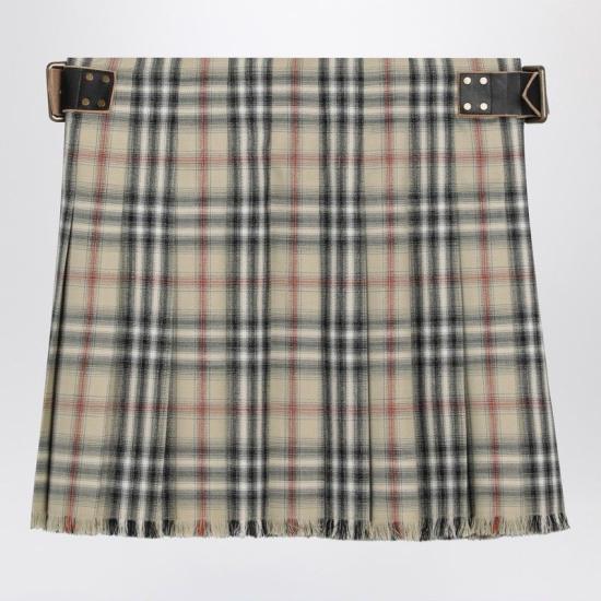 26SS 버버리 체크 울 미니 킬트 8118152171154 B9368 BEIGE - BURBERRY