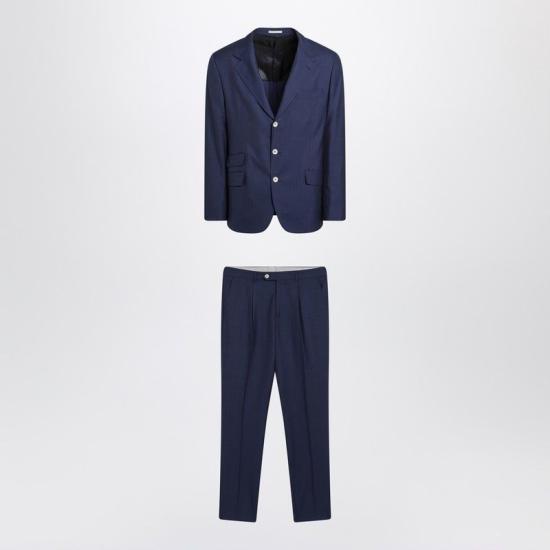 26SS 브루넬로 쿠치넬리 수트 세트 M032PLDWHWO C395 BLUE