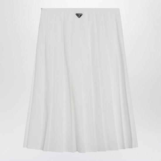 26SS 프라다 미디 스커트 P145VXOOO187P F0009 WHITE - PRADA