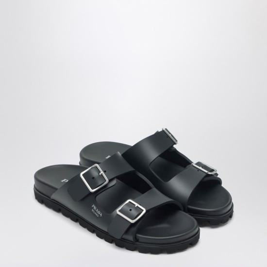 26SS 프라다 스트랩 슬라이드 1XX7920203LKK F0002 BLACK