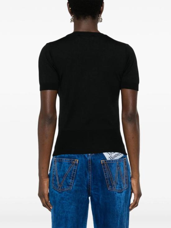 26SS 비비안웨스트우드 Bea 베아 니트 탑 1803002QY001A N402 BLACK - VIVIENNE WESTWOOD