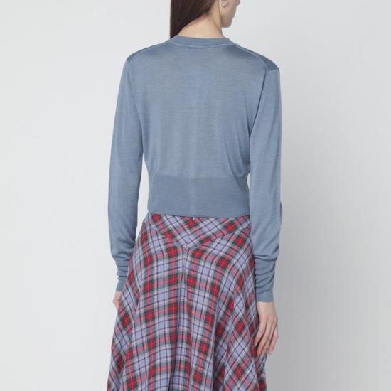 26SS 비비안웨스트우드 베아 크롭드 가디건 1803002UY001A K402 LIGHT BLUE - VIVIENNE WESTWOOD