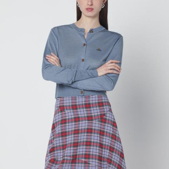 26SS 비비안웨스트우드 베아 크롭드 가디건 1803002UY001A K402 LIGHT BLUE