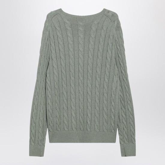 26SS 폴로 랄프로렌 로고 자수 케이블 니트 스웨터 710775885528CO FG GREEN - POLO RALPH LAUREN