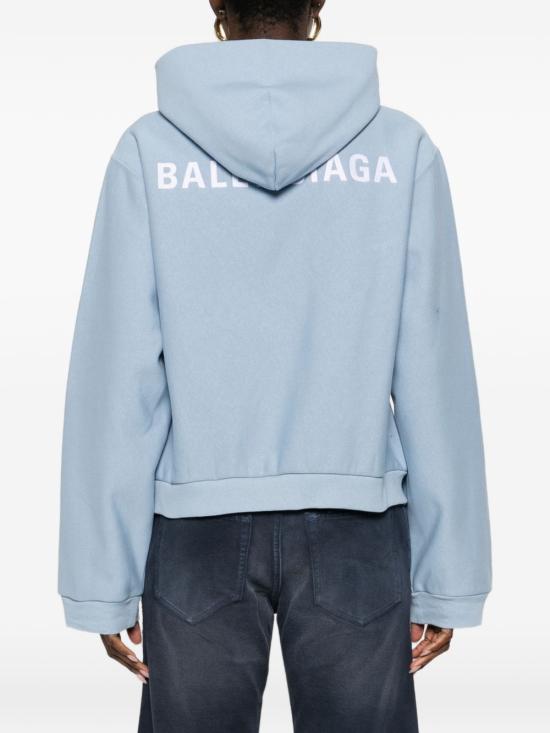 26SS 발렌시아가 백 집업 후드 851236TTVJ2 4773 LIGHT BLUE - BALENCIAGA