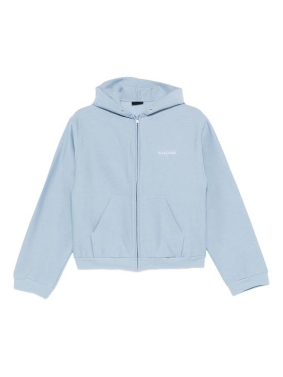26SS 발렌시아가 백 집업 후드 851236TTVJ2 4773 LIGHT BLUE