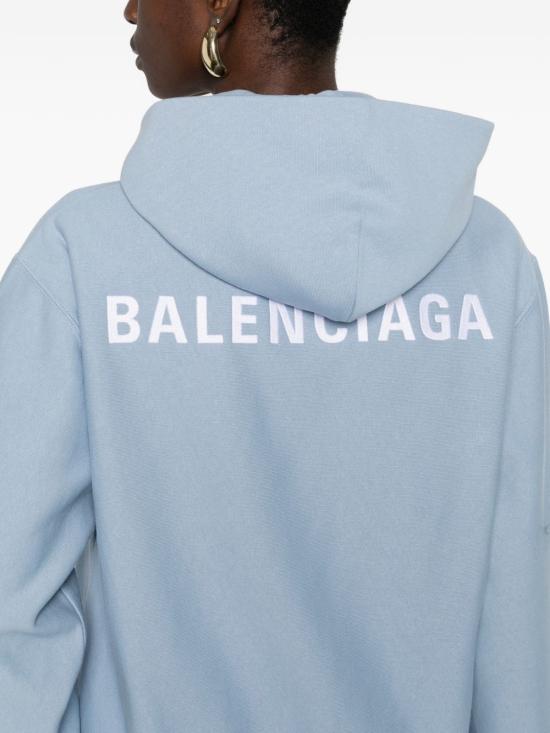 26SS 발렌시아가 백 집업 후드 851236TTVJ2 4773 LIGHT BLUE - BALENCIAGA