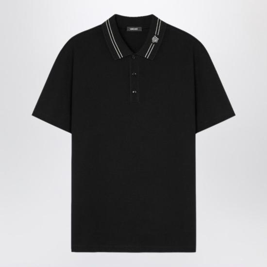 26SS 베르사체 폴로 티셔츠 10139061A13463 1B000 BLACK