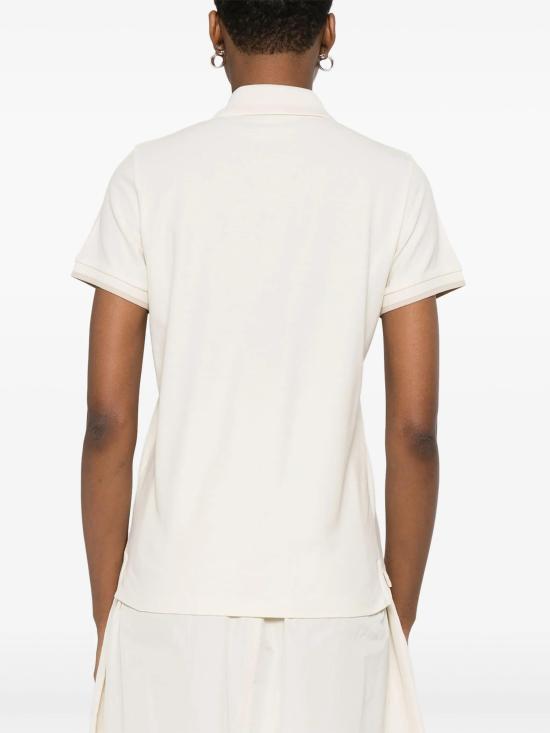 26SS 몽클레어 로고 패치 코튼 피케 폴로 셔츠 8A0000484720 034 WHITE - MONCLER