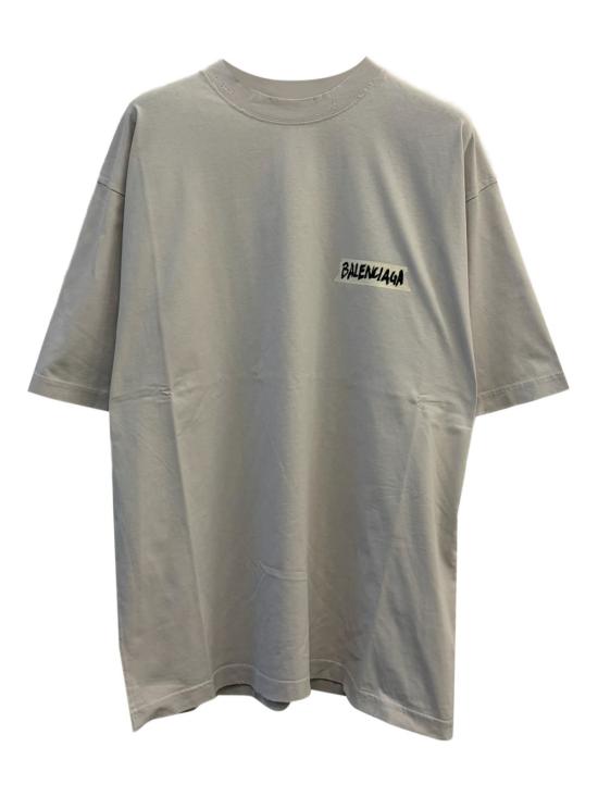 26SS 발렌시아가 마스킹 테이프 티셔츠 미디움 핏 764235TTVL6 9012 WHITE