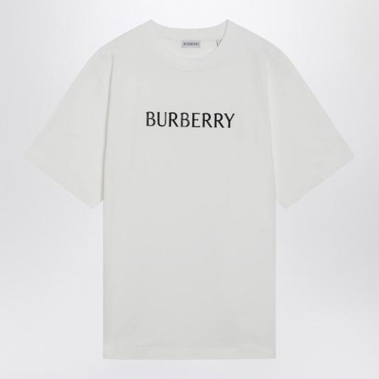 26SS 버버리 로고 코튼 티셔츠 8122389163419 B7078 WHITE