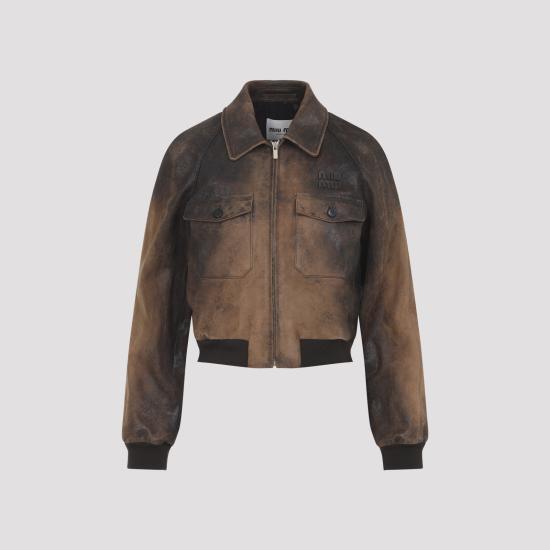 26SS 미우미우 자켓 MPV991SOOO18BT F0046 BROWN - MIU MIU