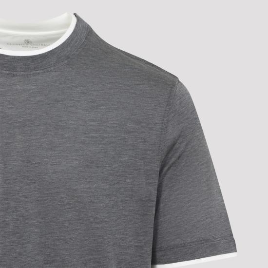 26SS 브루넬로 쿠치넬리 반팔 티셔츠 MD8217427 CWD40 GREY - BRUNELLO CUCINELLI