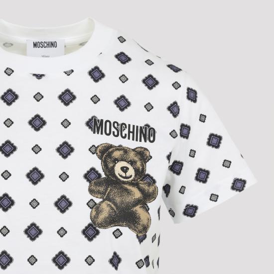 26SS 모스키노 반팔 티셔츠 261E07160541 2001 WHITE - MOSCHINO