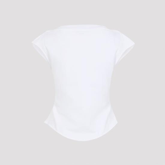 26SS 알라이아 반팔 티셔츠 AA9I0021J095C 000 WHITE - ALAIA