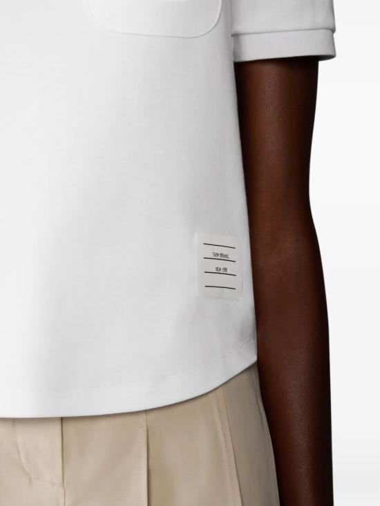 26SS 톰브라운 반팔 티셔츠 FJS223AJ0055 100 WHITE - THOM BROWNE