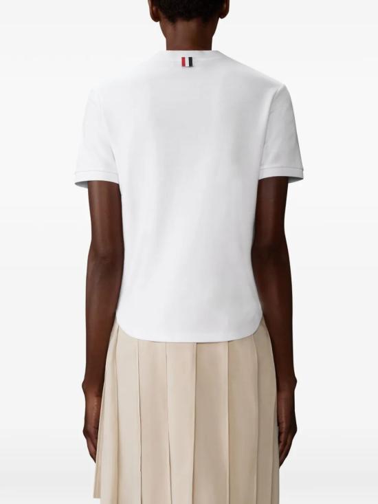 26SS 톰브라운 반팔 티셔츠 FJS223AJ0055 100 WHITE - THOM BROWNE