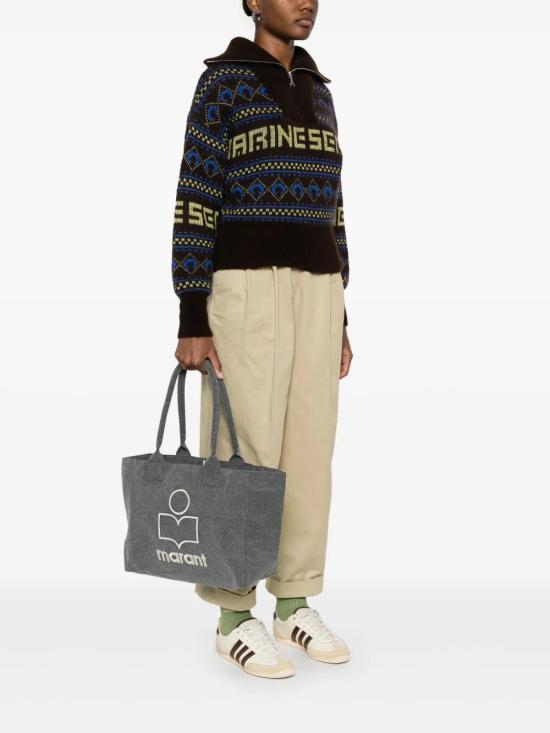 26SS 이자벨마랑 YENKY 옌키 로고 토트백 PM0062FAA1X19M 02FK GREY - ISABEL MARANT