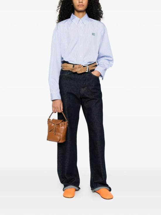 26SS 미우미우 셔츠 MK1659SOOO19EA F0UB3 BLUE - MIU MIU