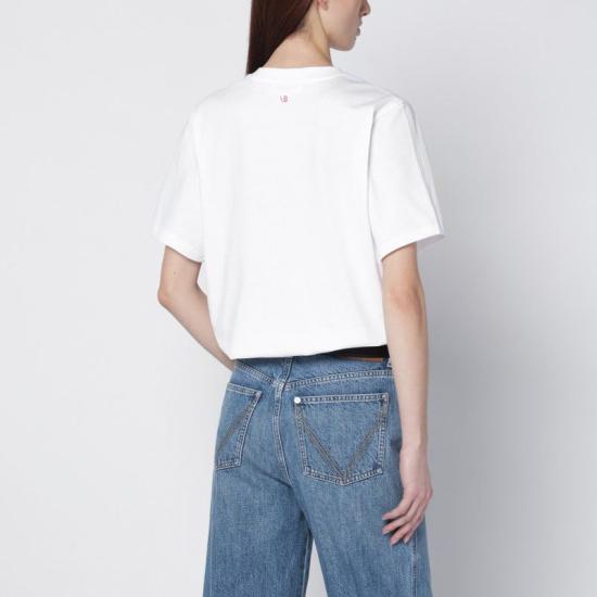 26SS 빅토리아 베컴 반팔 티셔츠 1322JTS004130ACO WHT WHITE - VICTORIA BECKHAM