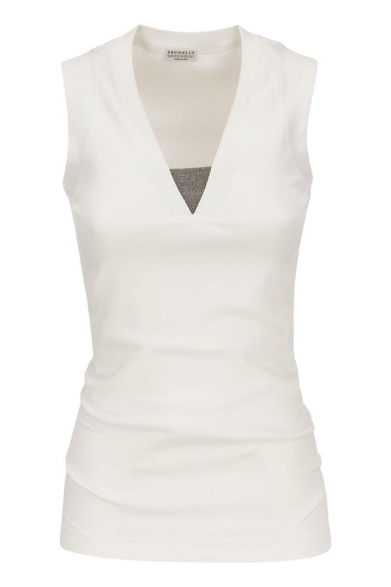  브루넬로 쿠치넬리 반팔 티셔츠 M0TC8EL672 C15 WHITE