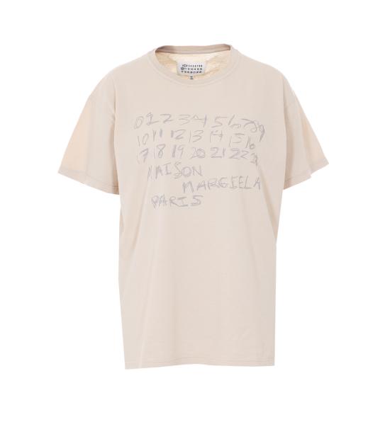 26SS 마르지엘라 뉴메리컬 코튼 티셔츠 S51GC0544 S24575119 Beige