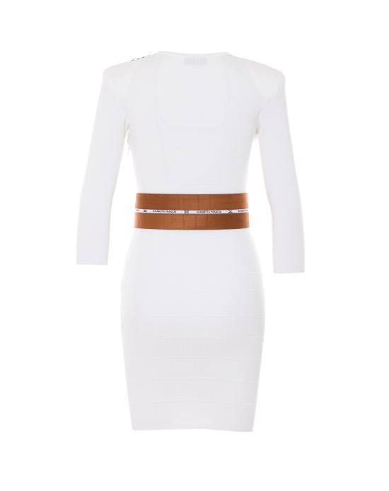26SS 엘리자베타프랜치 미디 원피스 AM01S61E2 AQ6 White - ELISABETTA FRANCHI