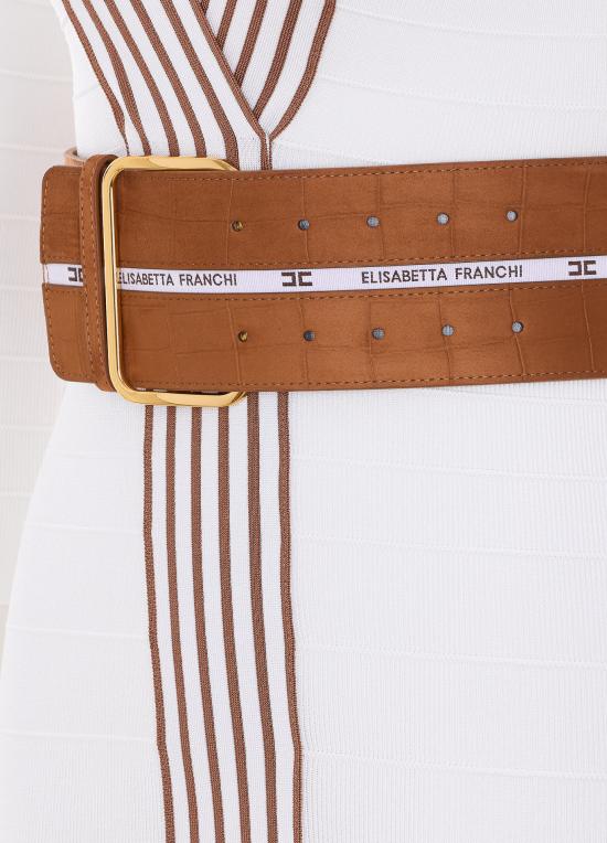 26SS 엘리자베타프랜치 미디 원피스 AM01S61E2 AQ6 White - ELISABETTA FRANCHI