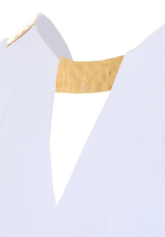 26SS 엘리자베타프랜치 미디 원피스 AB85661E2 360 White - ELISABETTA FRANCHI