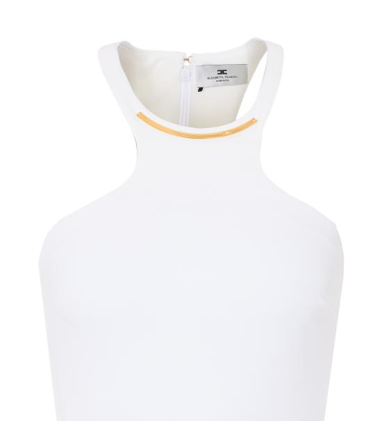 26SS 엘리자베타프랜치 미디 원피스 AB91761E2 360 White - ELISABETTA FRANCHI