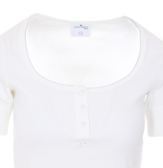 26SS 쿠레쥬 긴팔 티셔츠 126JTS233JS0194 0001 White - COURREGES