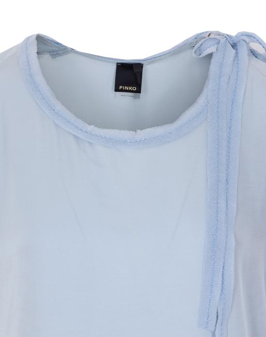 26SS 핑코 반팔 티셔츠 106267 A32UE87 Blue - PINKO