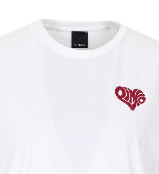 26SS 핑코 반팔 티셔츠 105526 A33IZR2 White - PINKO