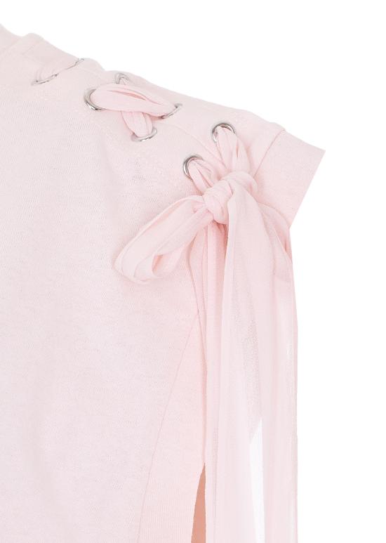 26SS 핑코 반팔 티셔츠 106267 A32UP97 Pink - PINKO