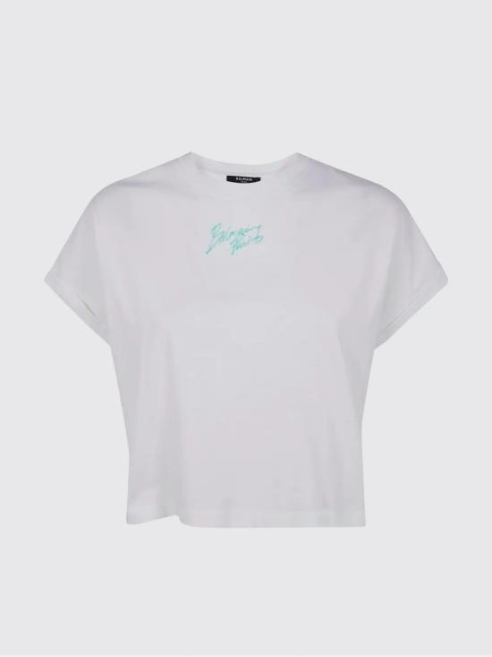 26SS 발망 반팔 티셔츠 GF1EE005BD40 GXF White - BALMAIN