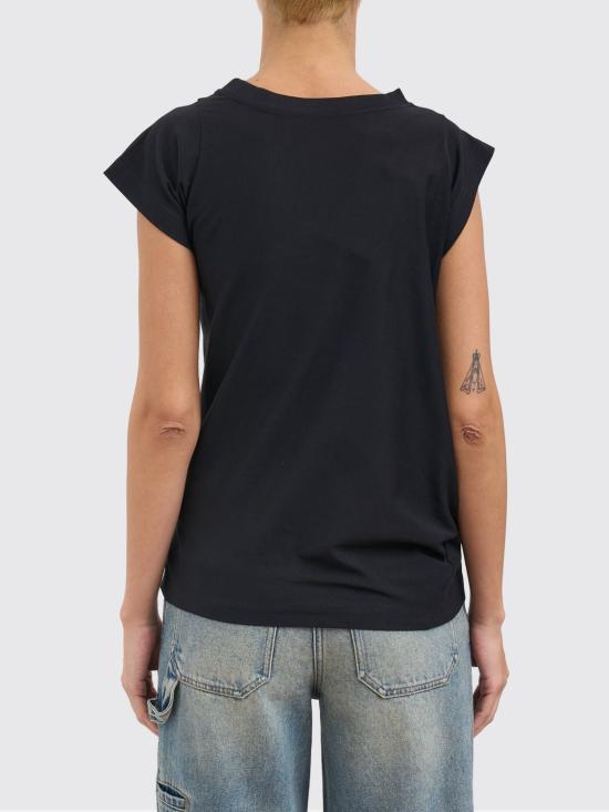 25FW 쿠레쥬 반팔 티셔츠 425JTS231JS0233 9999 Black - COURREGES