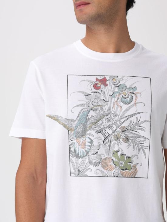 26SS 에트로 반팔 티셔츠 MRMA0002AV902 W0001 White - ETRO