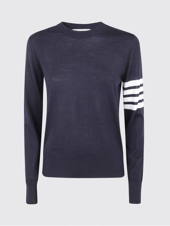 26SS 톰브라운 4바 릴렉스드 스웨터 FKA280AY1014 415 Navy - THOM BROWNE