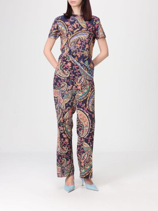 26SS 에트로 반팔 티셔츠 WRMA0006AKH26 X0883 Blue - ETRO